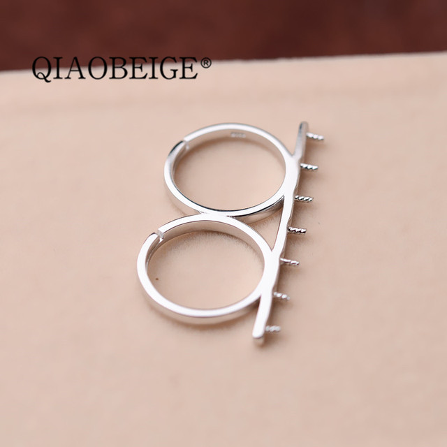 Nowy pierścionek QIAOBEIGE z 925 Sterling Silver w kształcie wiązki bilans, idealny prezent dla kobiet - Wianko - 2