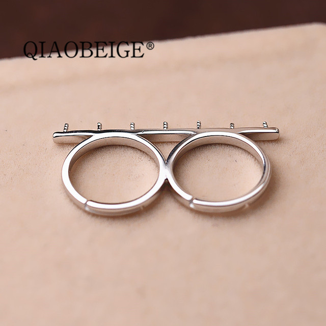 Nowy pierścionek QIAOBEIGE z 925 Sterling Silver w kształcie wiązki bilans, idealny prezent dla kobiet - Wianko - 3