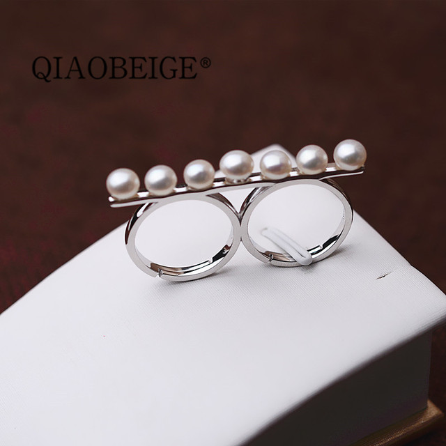 Nowy pierścionek QIAOBEIGE z 925 Sterling Silver w kształcie wiązki bilans, idealny prezent dla kobiet - Wianko - 1