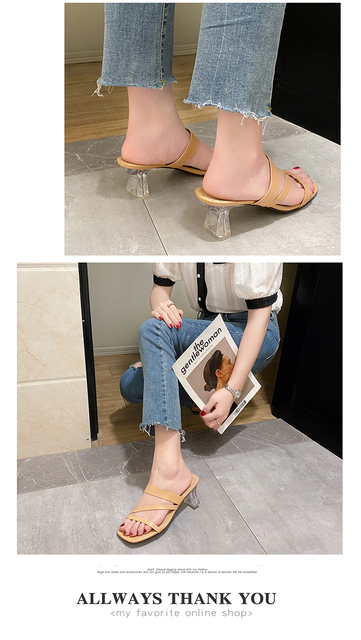 Komfortowe damskie sandały letnie z taśmą lateksową i wysokimi obcasami (8.5cm), dekorowane kryształami - Wianko - 15