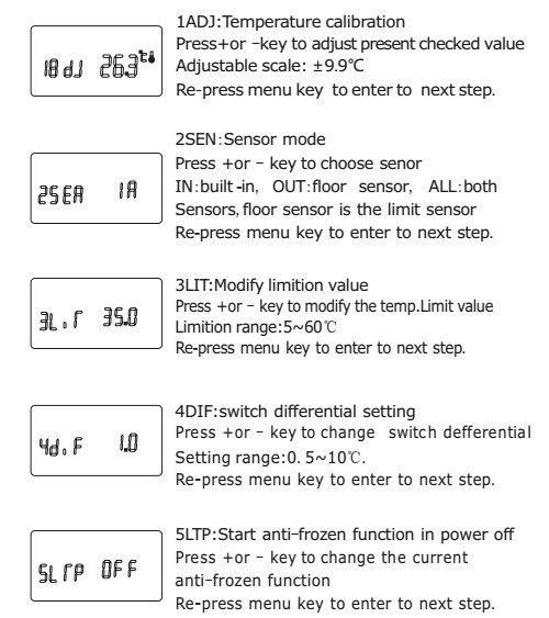 Programowalny termostat podłogowy z wyświetlaczem LCD i funkcją termoregulacji - Wianko - 17