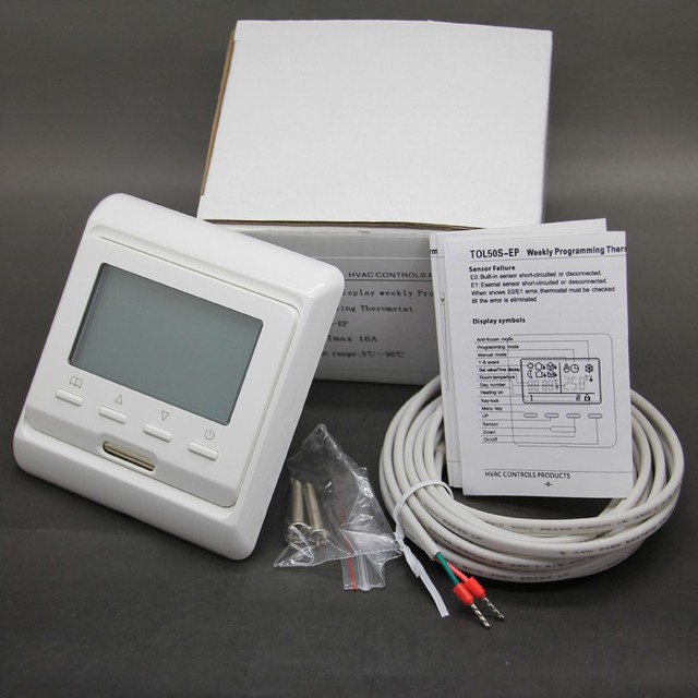 Programowalny termostat podłogowy z wyświetlaczem LCD i funkcją termoregulacji - Wianko - 7