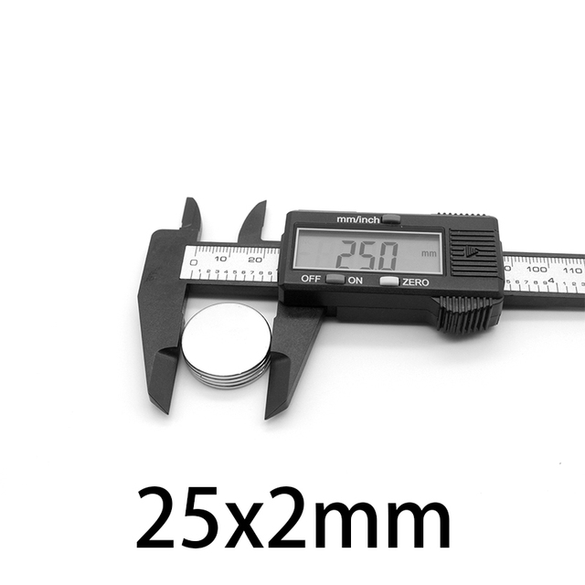 5-500 sztuk 25x2mm okrągły potężny magnetyczny 25mm x 2mm arkusz magnes neodymowy 25*2mm stałe NdFeB silne magnesy 25*2 - Wianko - 3