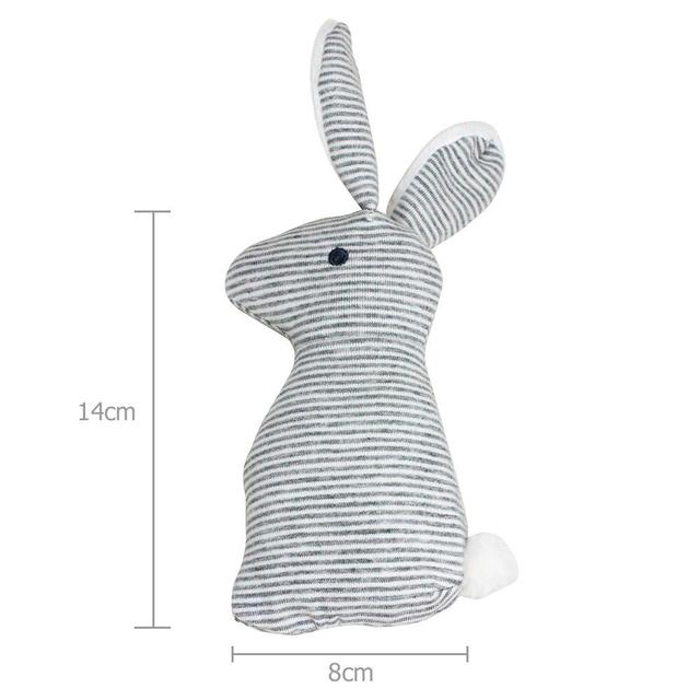 Długie ucho królik: śliczna grzechotka dla dzieci - ręczna zabawka dzwoneczek z BB, wydająca dźwięki, chwytająca pluszowa zabawka dla dzieci - Wianko - 9