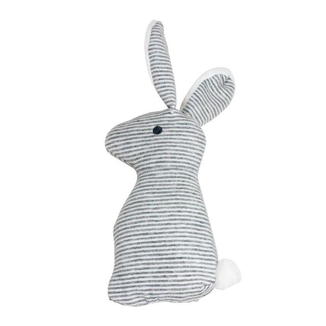 Długie ucho królik: śliczna grzechotka dla dzieci - ręczna zabawka dzwoneczek z BB, wydająca dźwięki, chwytająca pluszowa zabawka dla dzieci - Wianko - 4
