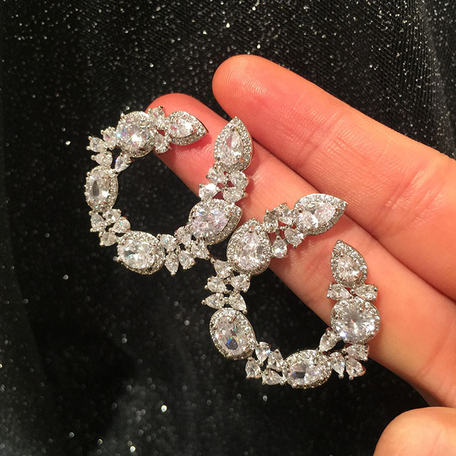 Stadniny srebrne kolczyki sztyfty S925 - luksusowa biżuteria dla nowożeńców - Wianko - 11