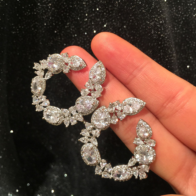 Stadniny srebrne kolczyki sztyfty S925 - luksusowa biżuteria dla nowożeńców - Wianko - 12
