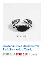 Regulowany pierścień z pięknym motywem kotów z ogonami, wykonany ze srebra próby 925 - Wianko - 27