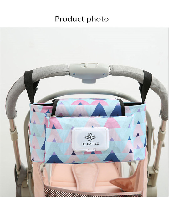 Duża torba na pieluchy i akcesoria dla niemowląt - wielofunkcyjny organizer do przechowywania na wózek z wiszącym uchwytem - Wianko - 3