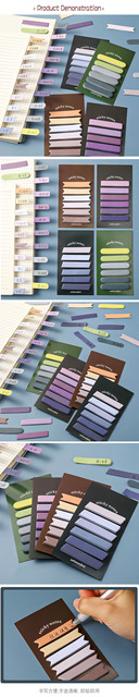 Kreatywne kolorowe indeks naklejane paski - bloczek notesowy z lepkimi dekoracjami dla studentów i dzieci - Wianko - 11