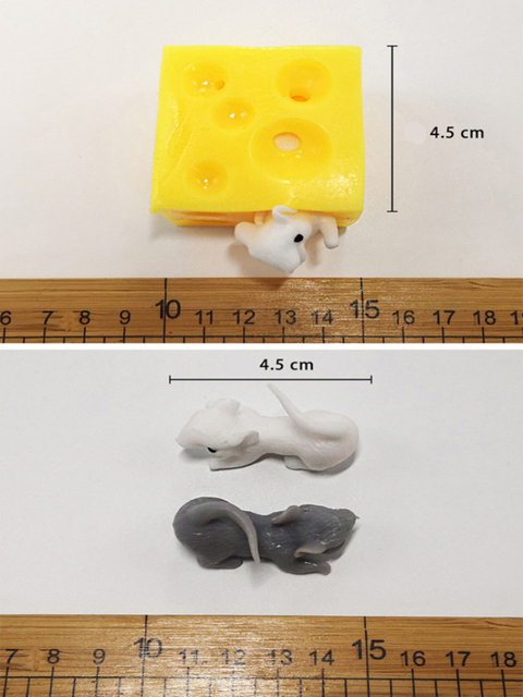 Kreatywna mysz serowa - zabawka antystresowa, blok sera, zabawa w chowanego - Wianko - 5