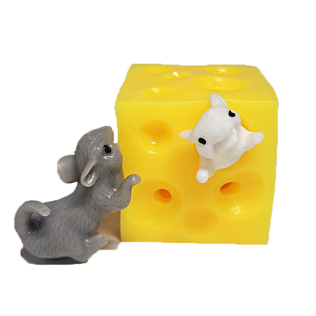 Kreatywna mysz serowa - zabawka antystresowa, blok sera, zabawa w chowanego - Wianko - 8