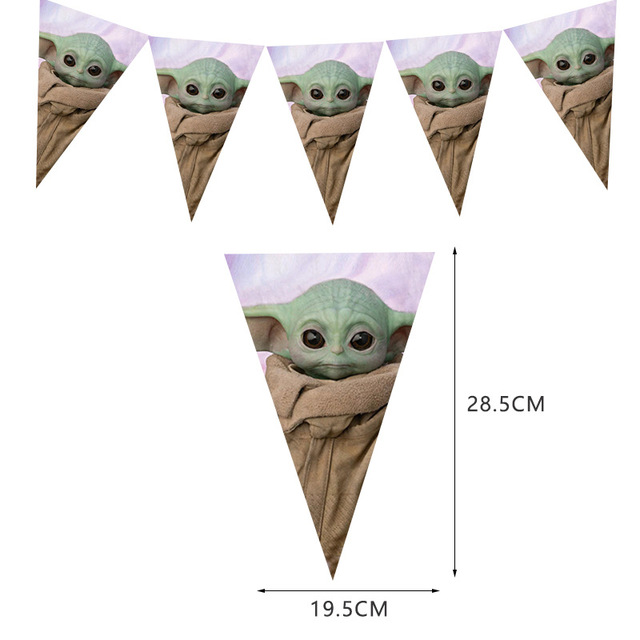 Gwiezdne wojny Party Theme Supplies - papierowy obrus, puchar, płyta, serwetka, dekoracja urodzinowa dla dzieci, naklejki z postacią Cartoon Yoda - Wianko - 17