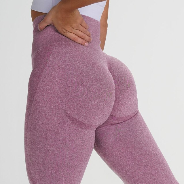 Legginsy do jogi damskie wysokiej jakości z wysokim stanem i efektem Scrunch Butt bezszwowe - Wianko - 3