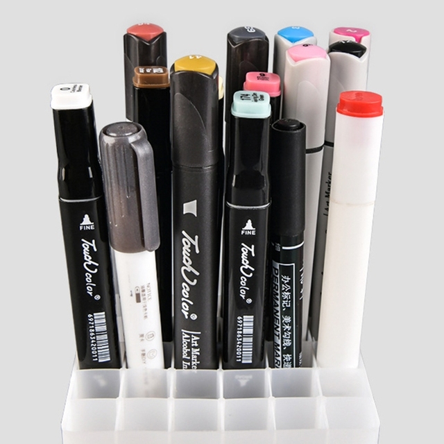 Uchwyt na długopisy Marker Storage Holder Brush Pencil Rack z 30/36/40/48 slotami - Wianko - 7