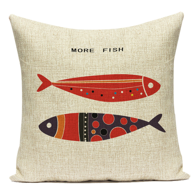 Poszewka na poduszkę z kolorowym wzorem morskich zwierząt ryb - doskonała dekoracja dla poduszek, krzeseł, kanap i samochodów - Wianko - 20