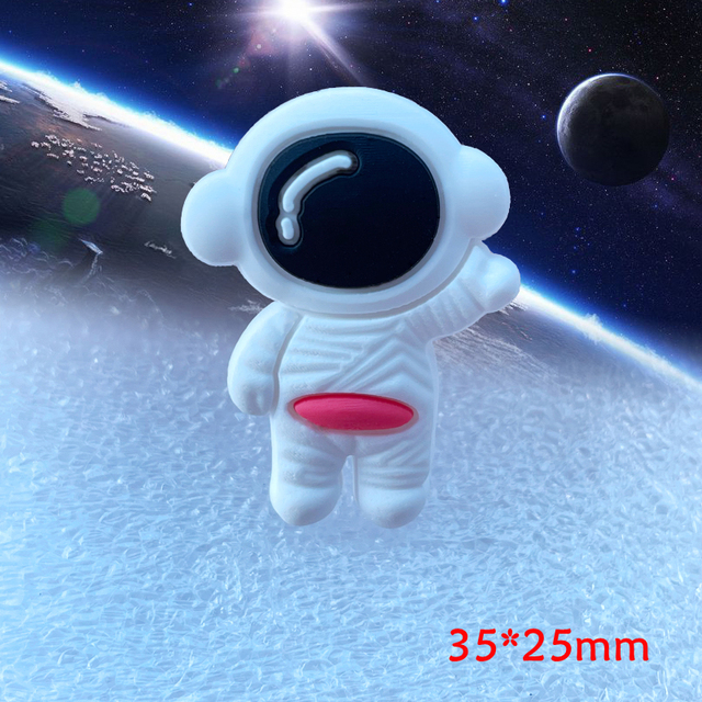 12 Figurki miękkie statek kosmiczny, rakieta, astronauta - seria cute cartoon kawaii - idealne do albumu scrapbookingu DIY i ozdabiania obudowy telefonu komórkowego - A72 - Wianko - 3