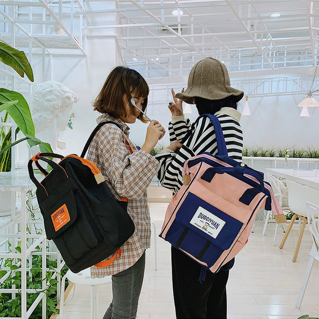 Koreanki plecak podróżny bawełniany wiosenny styl dla kobiet 2019 - Wianko - 25