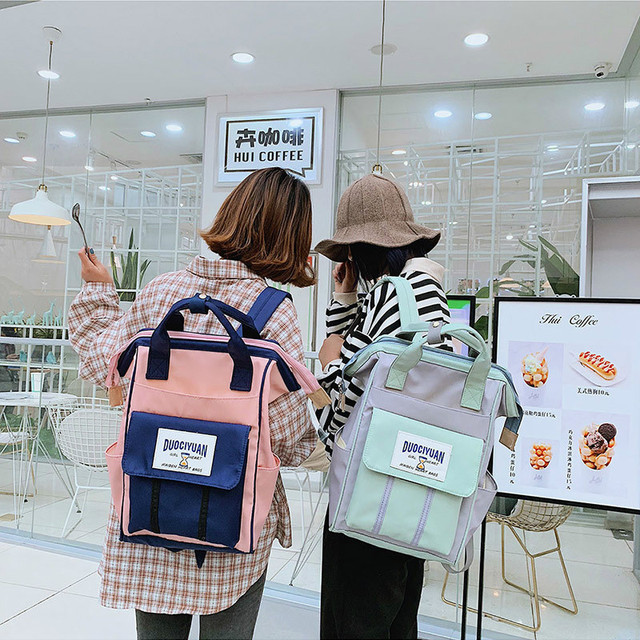 Koreanki plecak podróżny bawełniany wiosenny styl dla kobiet 2019 - Wianko - 20