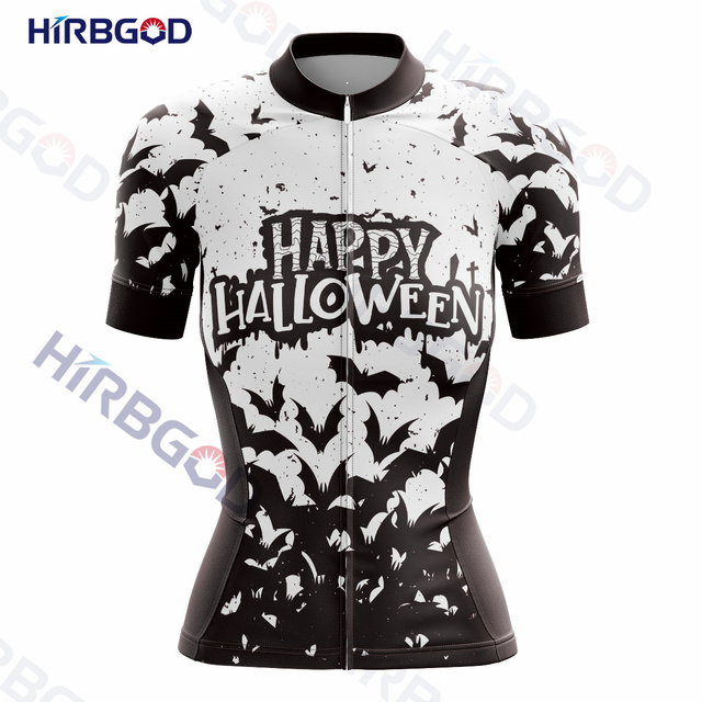 Bluza rowerowa damska z krótkim rękawem HIRBGOD 2022 Halloween - Wianko - 13