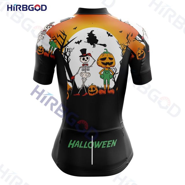 Bluza rowerowa damska z krótkim rękawem HIRBGOD 2022 Halloween - Wianko - 30
