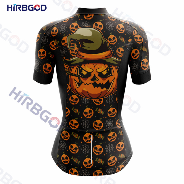 Bluza rowerowa damska z krótkim rękawem HIRBGOD 2022 Halloween - Wianko - 10