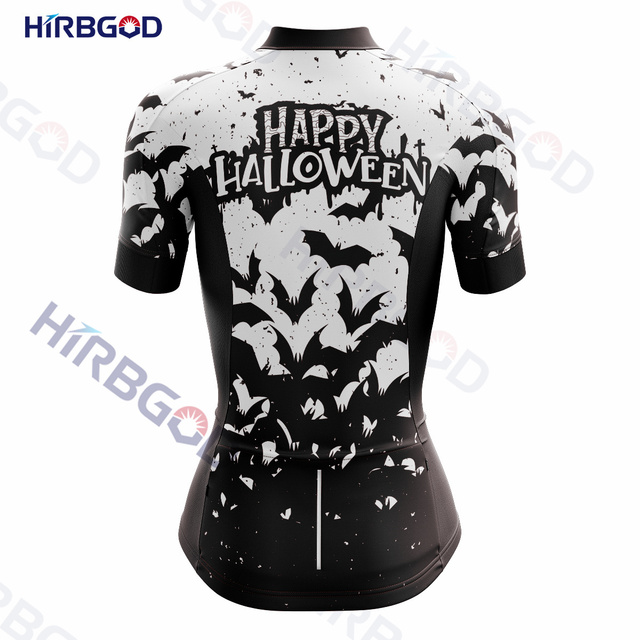 Bluza rowerowa damska z krótkim rękawem HIRBGOD 2022 Halloween - Wianko - 14