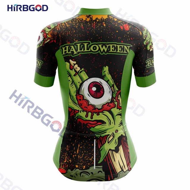 Bluza rowerowa damska z krótkim rękawem HIRBGOD 2022 Halloween - Wianko - 8