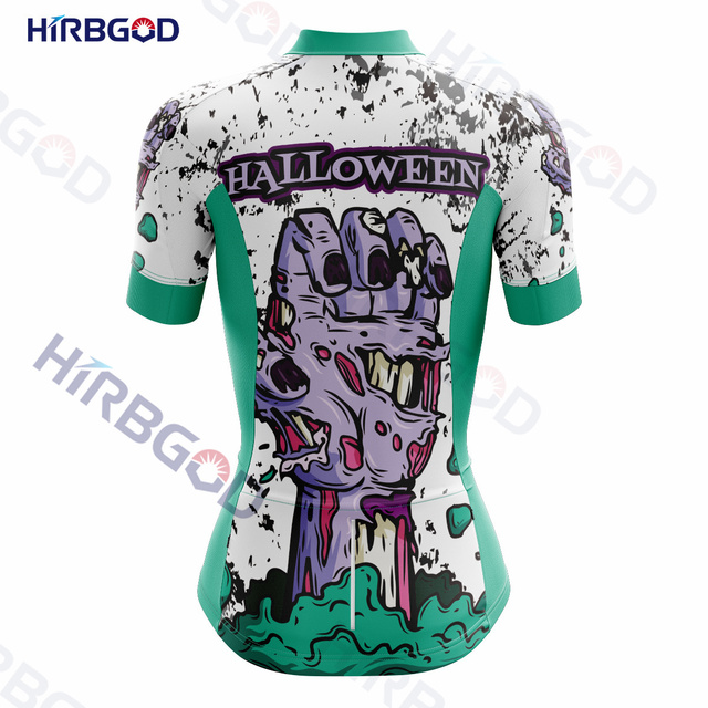 Bluza rowerowa damska z krótkim rękawem HIRBGOD 2022 Halloween - Wianko - 18