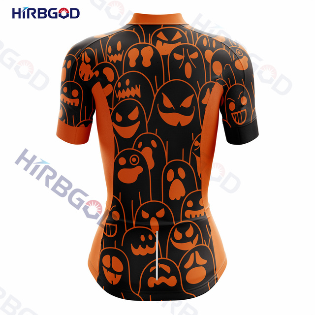 Bluza rowerowa damska z krótkim rękawem HIRBGOD 2022 Halloween - Wianko - 26