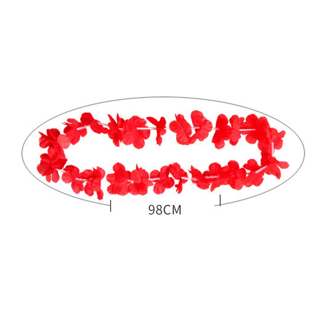 Hawajska Lei - tropikalna sukienka z girlandą z kwiatów naszyjnik - trwała dekoracja na plażę - Wianko - 2