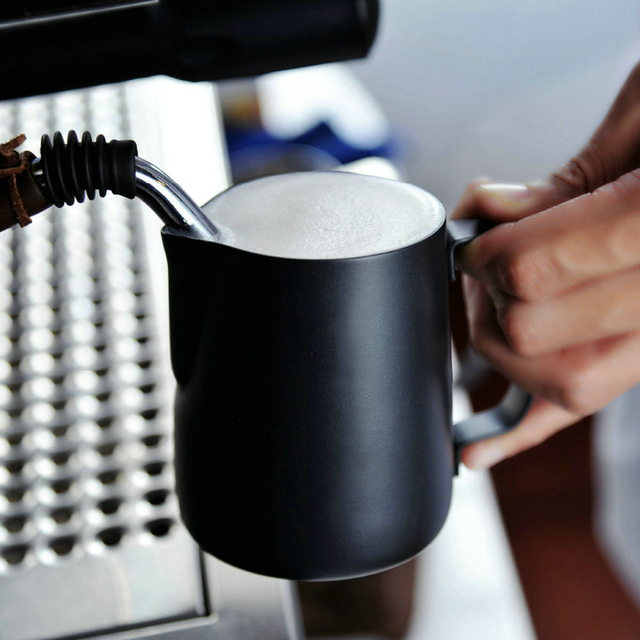 Dzbanek do spieniania mleka z nieprzywierającą powłoką, do kawy Latte, 350ml/600ml - Wianko - 18