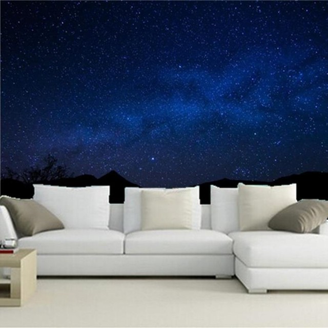 Niezwykła fototapeta 3D - Droga Mleczna w nocnym niebie dla salonu i sypialni - Wianko - 3