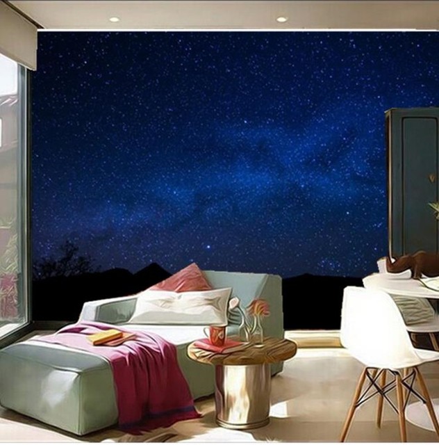 Niezwykła fototapeta 3D - Droga Mleczna w nocnym niebie dla salonu i sypialni - Wianko - 1