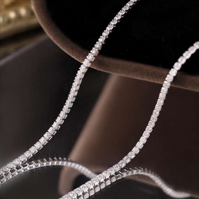 FFGem Naszyjnik Choker z serduszkami, srebro 925, kamień szmaragdowy, diament białe złoto, dla kobiet, piękna biżuteria na przyjęcia - Wianko - 8