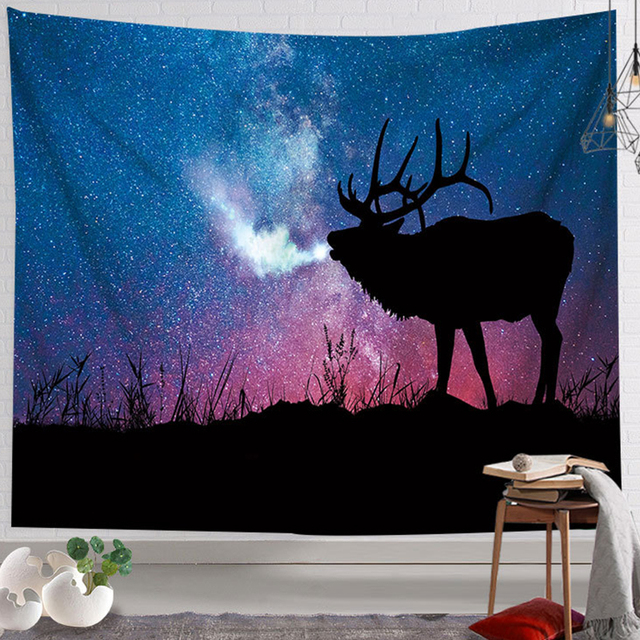 Gobelin dekoracyjny ścienne ełk Deer Tapestry kuratorium College pokoju ozdoba ściany - Wianko - 14