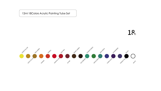 Farby gwaszowe MIYA HIMI - zestaw 12 kolorów po 12 ml/sztuka, nietoksyczne, bogate pigmenty - Wianko - 11