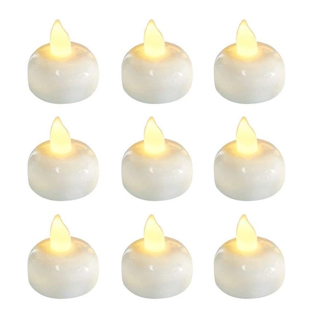 Migoczące bezpłomieniowe wodoodporne świeczki LED 3/6 sztuk do herbaty na Halloween, pływające na wodzie do dekoracji wnętrz - Wianko - 9