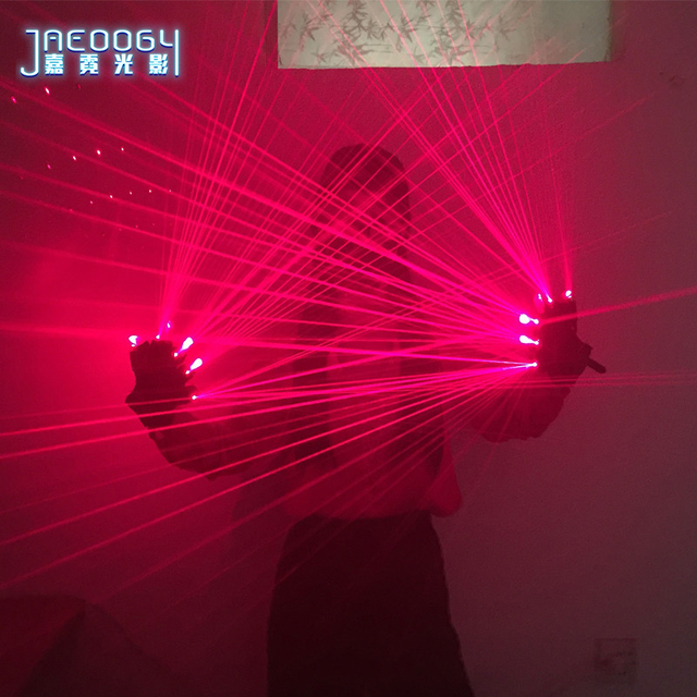 Czerwone fluorescencyjne rękawiczki z laserem - świetna rekwizyty kostiumowe na Halloween z efektem przedstawienia tanecznego - Wianko - 9