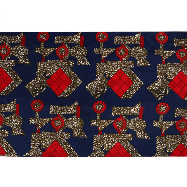 Afrykańska tkanina woskowa z nadrukiem Patchwork do szycia sukienek - wysoka jakość, poliester, wzór ANKARA - Wianko - 30
