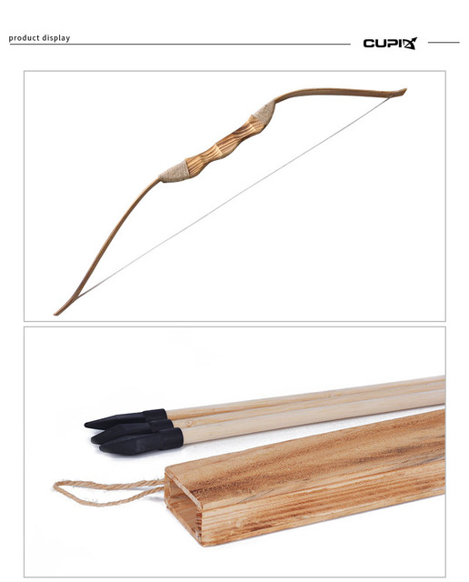 39 cali tradycyjny, drewniany łuk z zestawem strzał dla początkujących młodzieży łucznictwo szkolenia - Wianko - 9