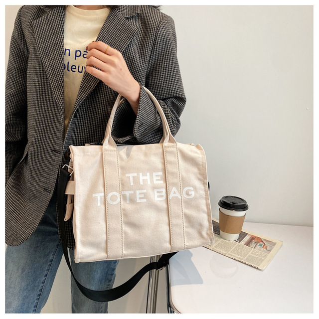 Nowa, luksusowa torba na ramię dla kobiet w literackim stylu, z nadrukiem w literach i dużą pojemnością - Wianko - 14