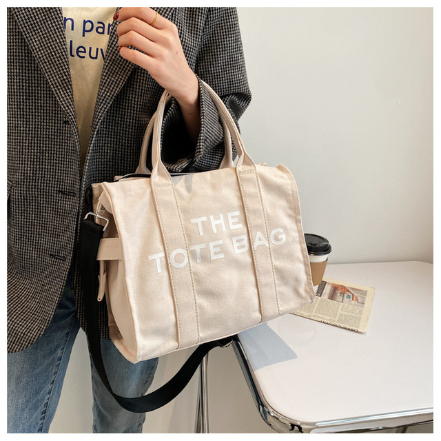 Nowa, luksusowa torba na ramię dla kobiet w literackim stylu, z nadrukiem w literach i dużą pojemnością - Wianko - 15
