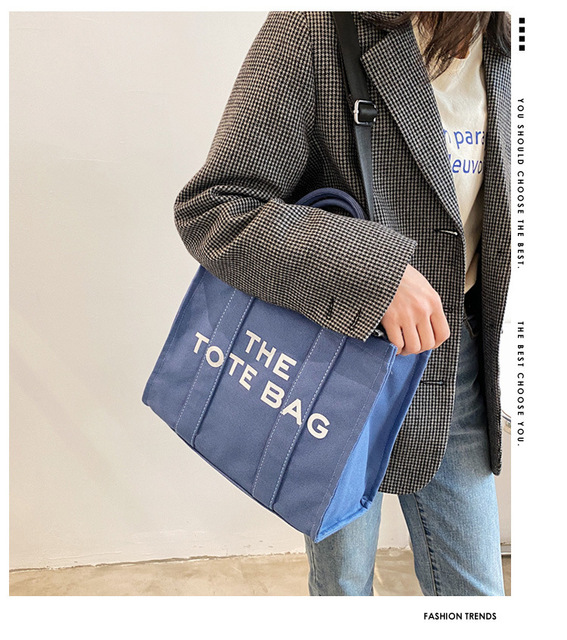 Nowa, luksusowa torba na ramię dla kobiet w literackim stylu, z nadrukiem w literach i dużą pojemnością - Wianko - 5