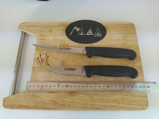 Noż kuchenny ATASAN z serii Złota - królik, czarny, ręcznie robiony z wysokiej jakości stali nierdzewnej do steków i mięsa - Wianko - 4