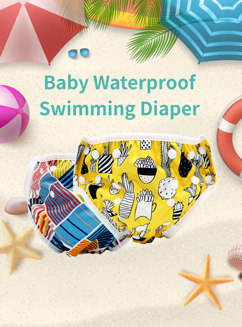 Pieluszka do pływania dla niemowląt Goodbum Pool Pant - wodoodporne, regulowane i wielokrotnego użytku - Wianko - 1