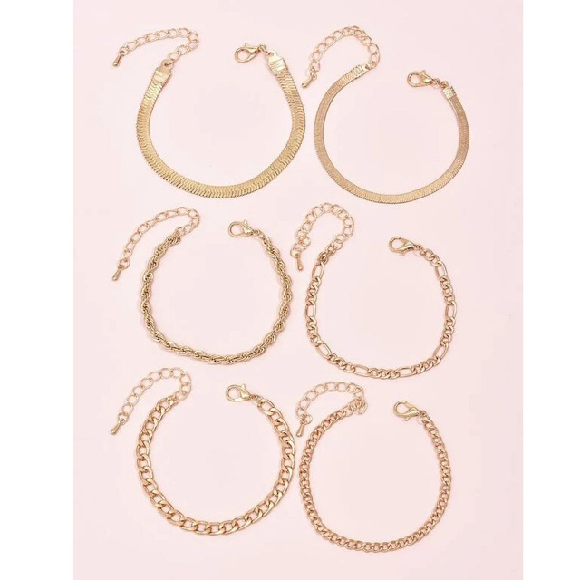 Boho złote łańcuchy wężowe – geometryczna bransoletka, lato, wielopoziomowa plażowa biżuteria - Wianko - 11