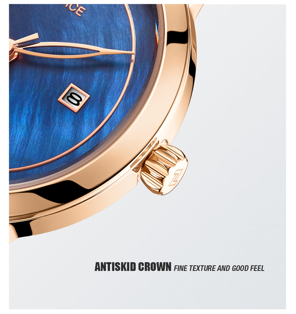 Elegancki zegarek damski 2021NAVIFORCE z niebieskim stalowym paskiem - klasyczny styl luksusowych marek - Wianko - 9