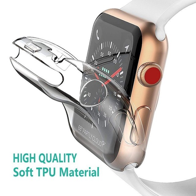 Etui ochronne TPU na zegarek Apple 6 SE 5 4 3 2 Iwatch - przezroczyste, ultra-cienkie, z zabezpieczeniem ekranu - do wyboru 38mm, 42mm, 40mm, 44mm - Wianko - 25