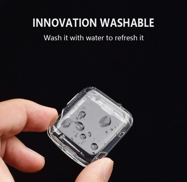 Etui ochronne TPU na zegarek Apple 6 SE 5 4 3 2 Iwatch - przezroczyste, ultra-cienkie, z zabezpieczeniem ekranu - do wyboru 38mm, 42mm, 40mm, 44mm - Wianko - 1